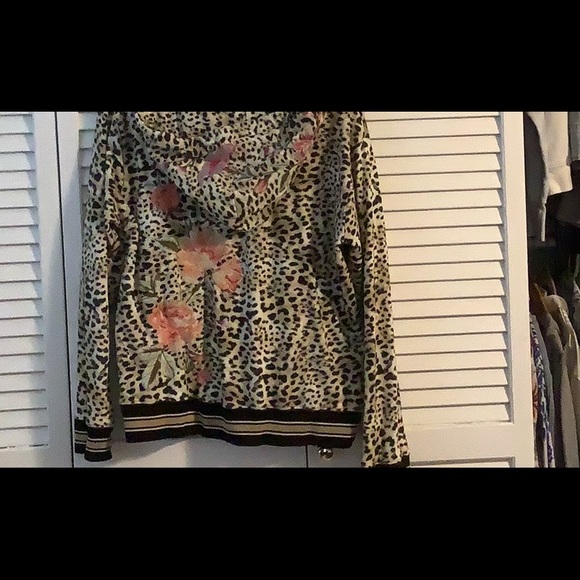 Johnny Was Floral Leopard Print Hoodie - Picture 8 of 10
